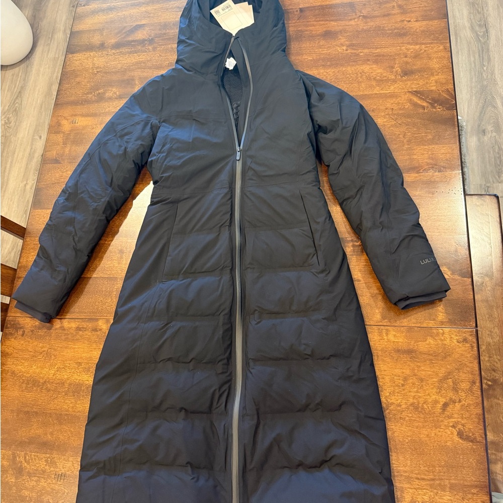 lululemon athletica Black Long Puffer Jacket
